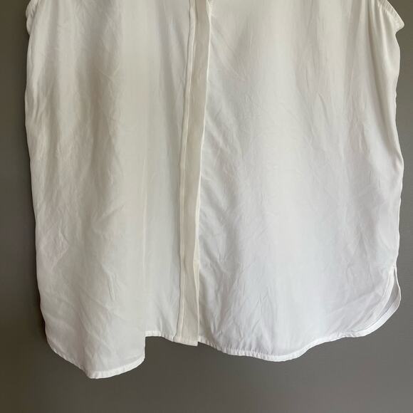 ATM ANTHONY THOMAS MELILLO Silk Charmeuse Blouse Chalk Ivory White Size XS Chic - Picture 7 of 16